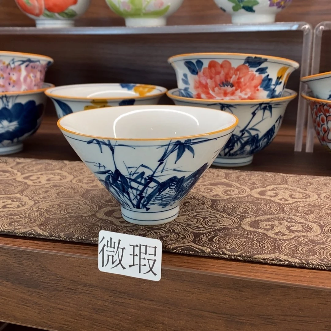 釉下彩老陶泥手工绘制