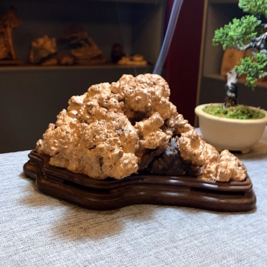 木A*航红花木底座留疤香炉