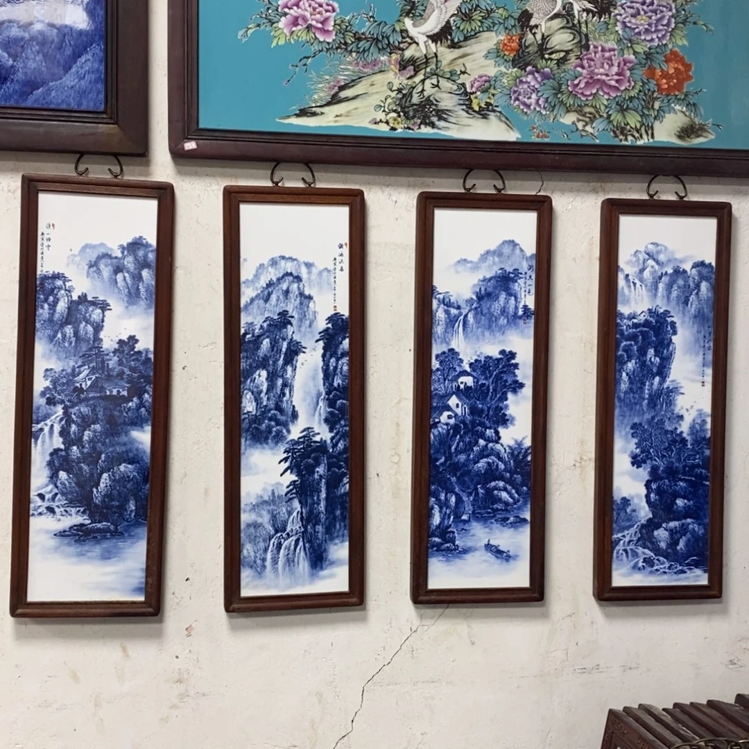 瓷80*28 *4 景德镇瓷板画柴窑烧制