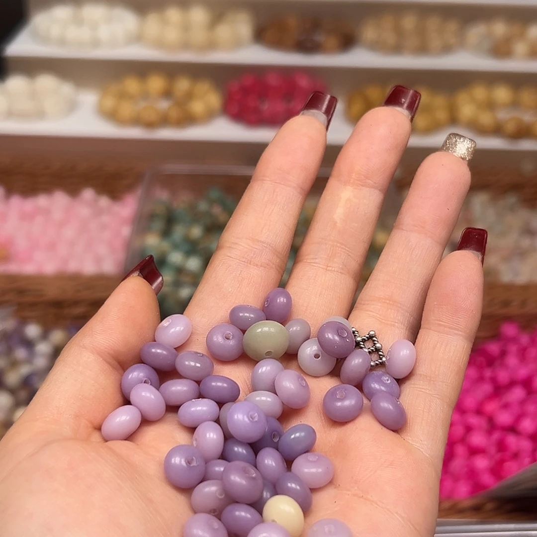 手串菩提根/象牙果卡9紫算盘200颗