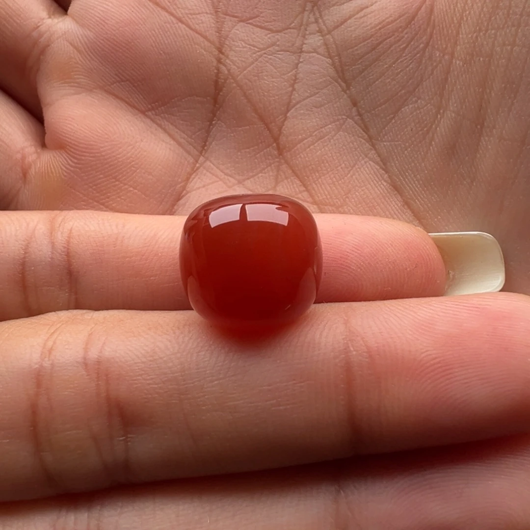 南红玛瑙未镶嵌老型13.5x12.5蚕丝纹