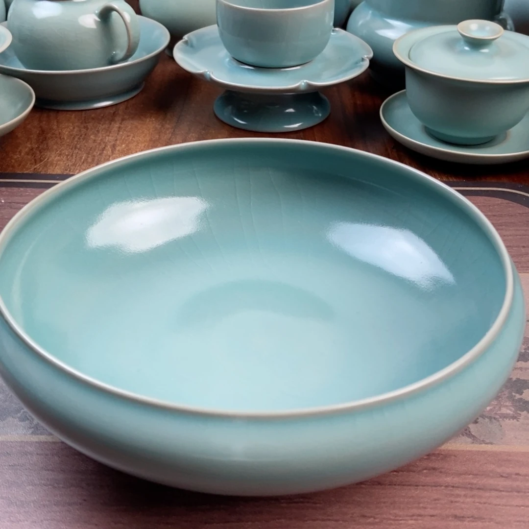摆件陶原产地原矿汝瓷～茶器