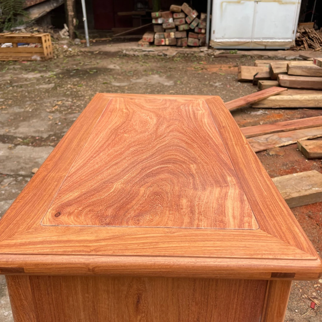 缅花（大果紫檀）全独板明式圆角柜（75*40*125厘米）光身白胚一对