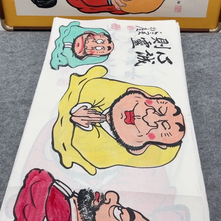 国画手绘禅意画一物一拍