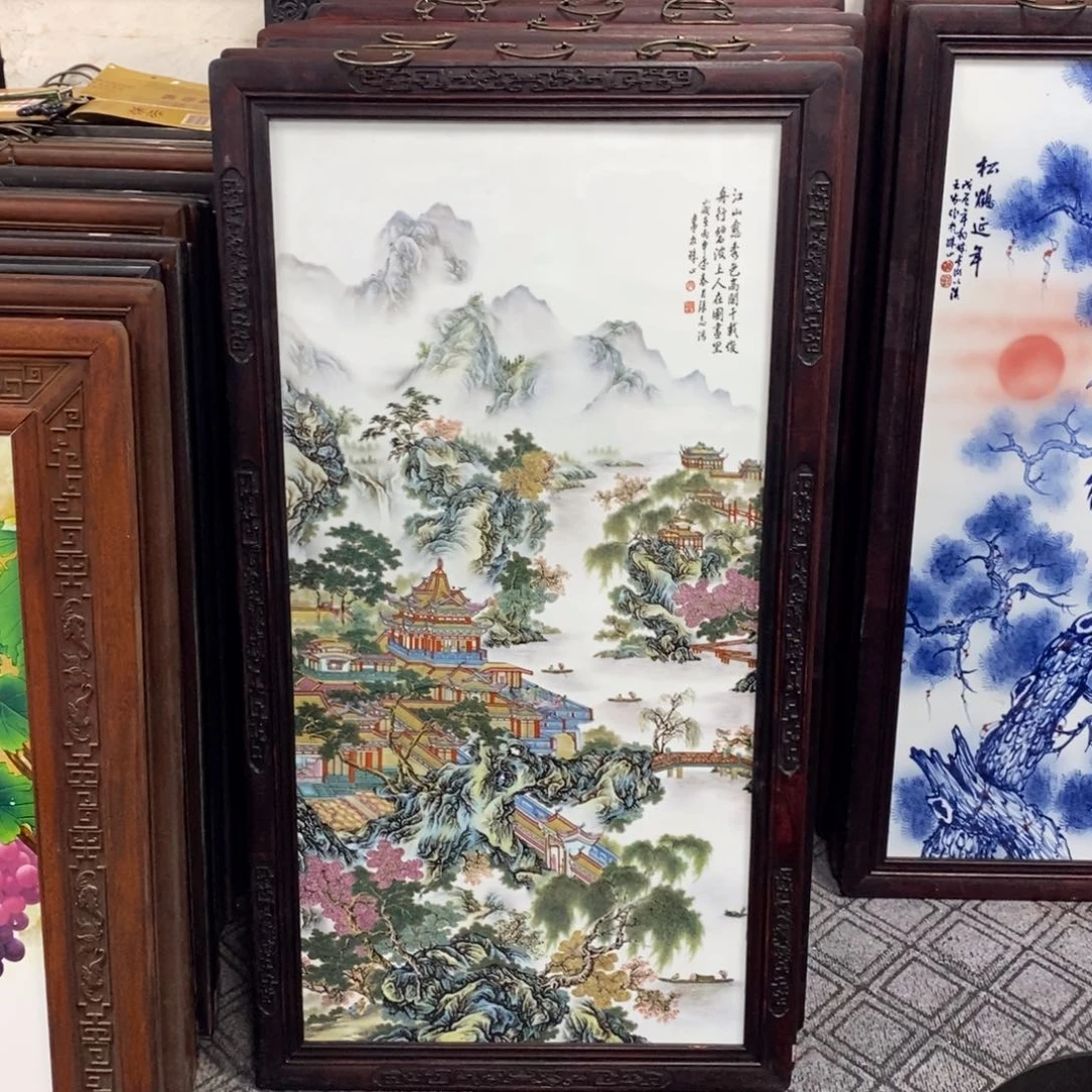 瓷片120*66 景德镇瓷板画柴窑烧制