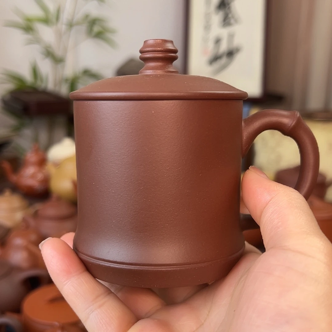 茶壶紫砂精品原矿紫泥小盖杯180cc