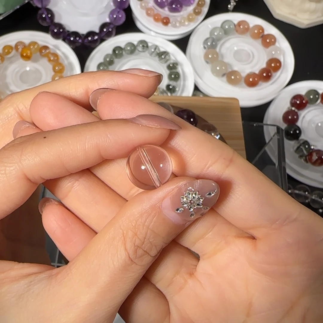 水晶直播间水晶DIY银S925镶嵌金***品