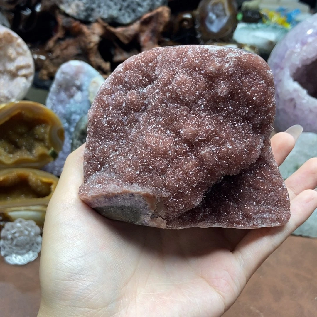 紫晶未镶嵌摆件水晶
