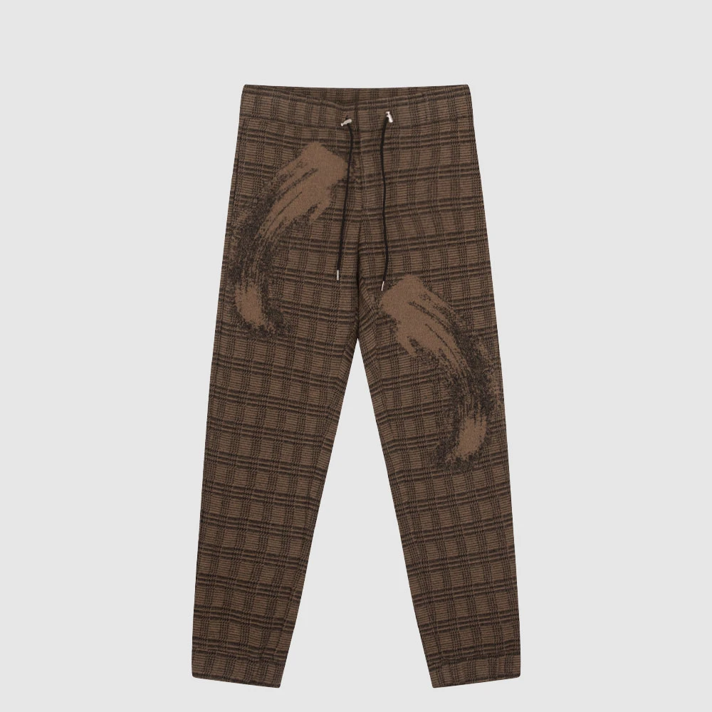 EMPORIO ARMANI阿玛尼EA羊毛格纹抽绳男长裤休闲裤S1P850S1279010
