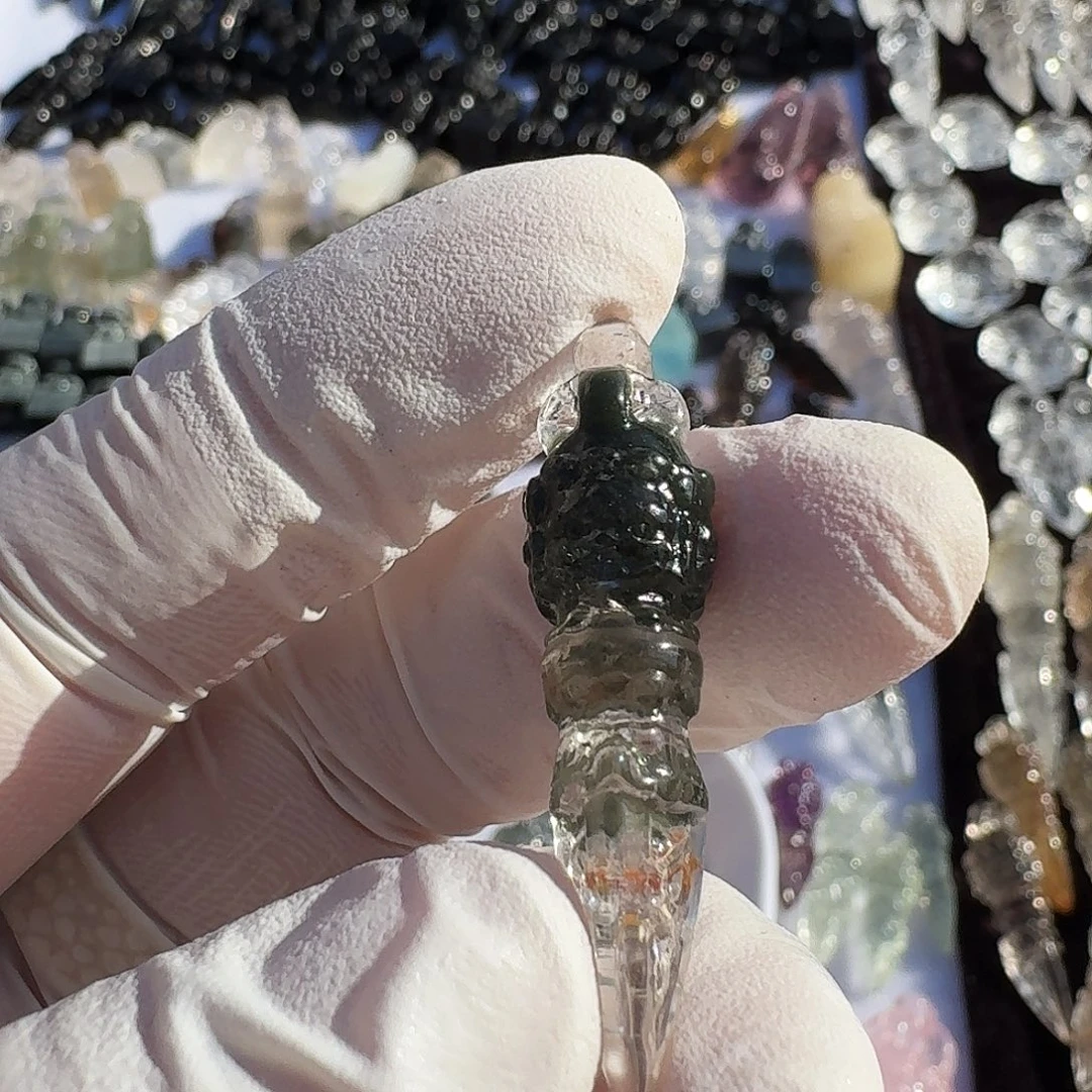 公***双颈饰未镶嵌水晶白