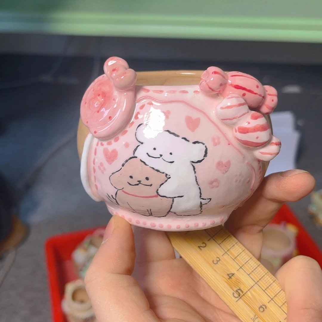 红陶老梧家瑕疵多肉花盆