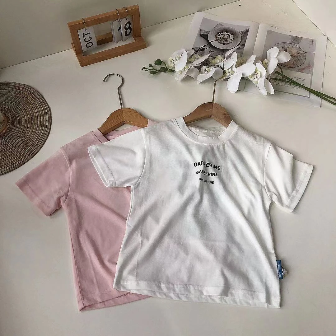 B014非同儿童夏季雪花短袖T恤G字母8117