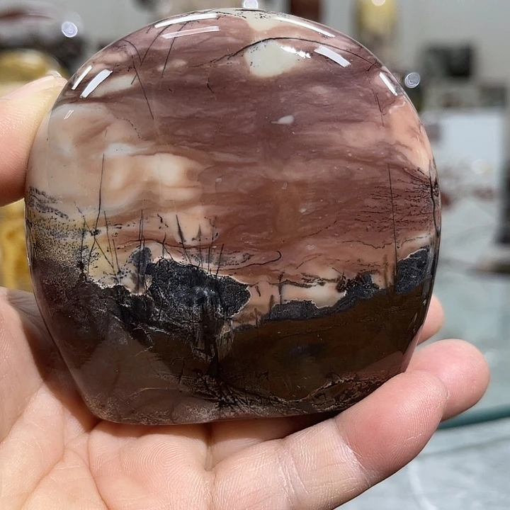 广西石你****道国画石摆件