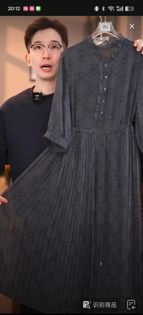 福利k300灰色ZW1XX气质高雅连衣裙显瘦时尚女士简约百搭K5