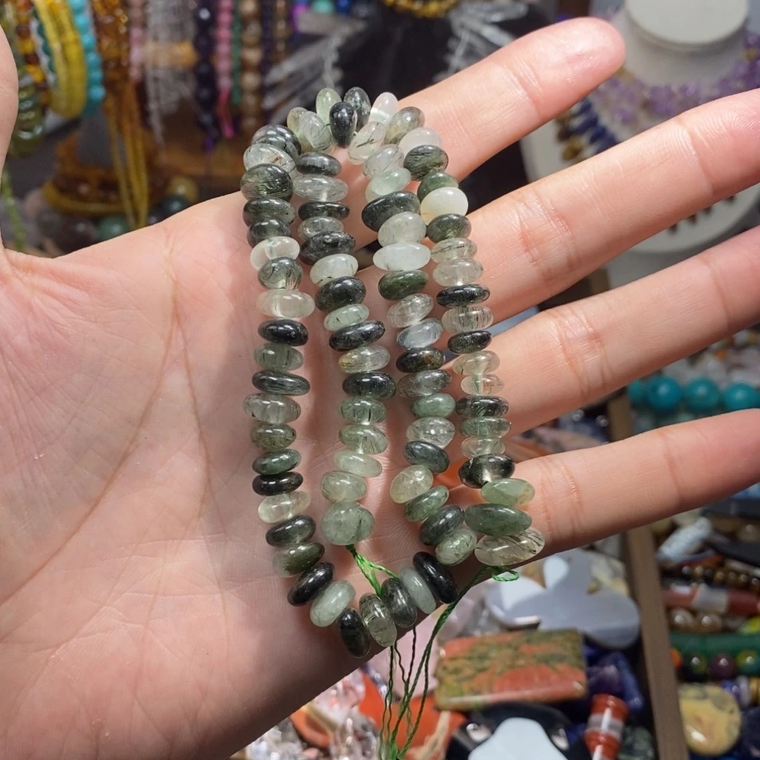 石英质玉未镶嵌，绿发，晶随行10mm，