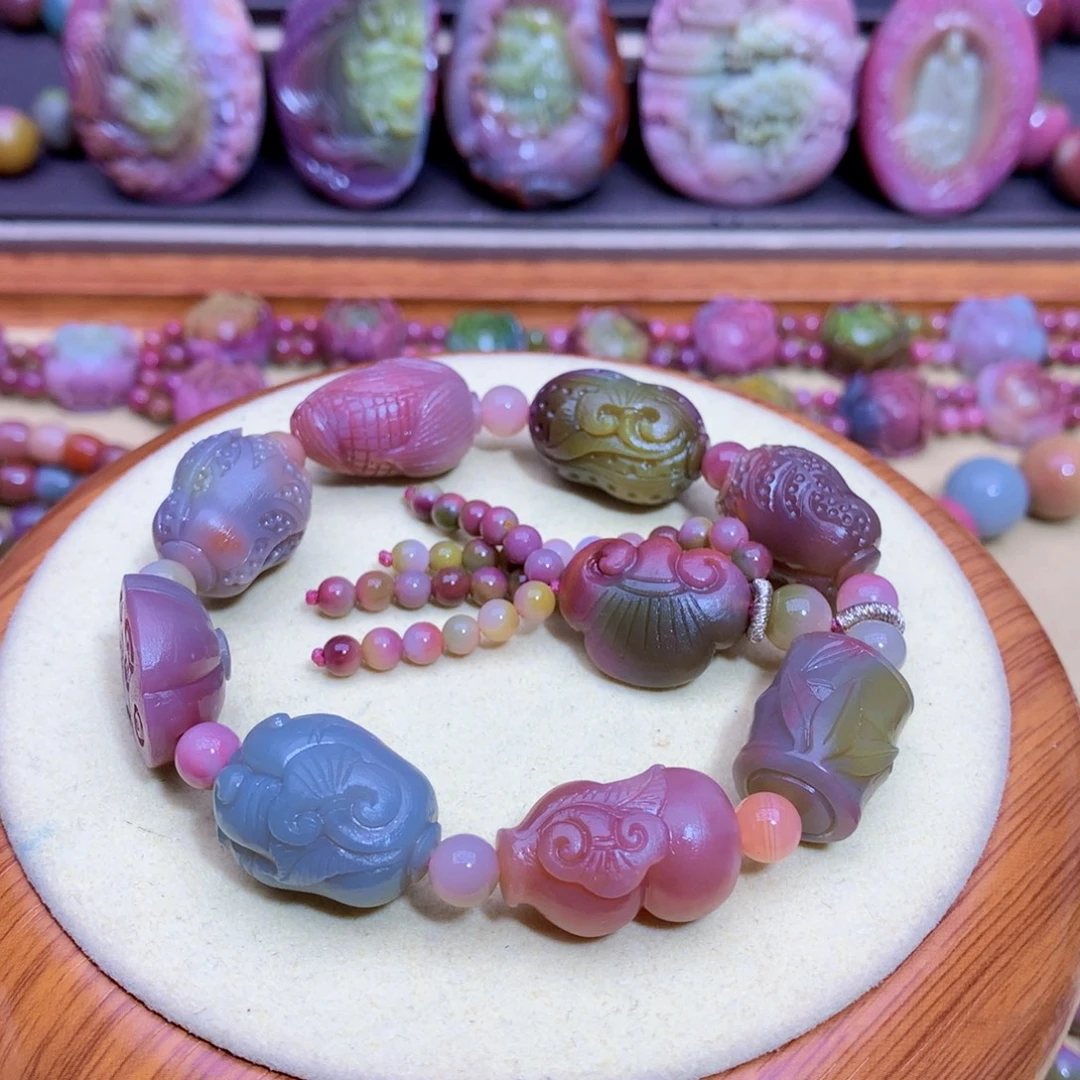 玛瑙未镶嵌手链盐源