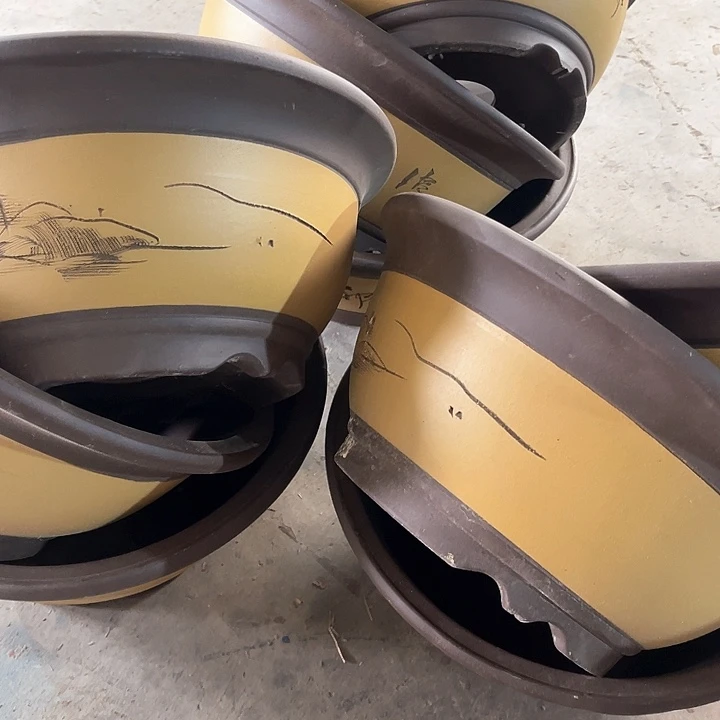 紫砂花盆280-9。37-16