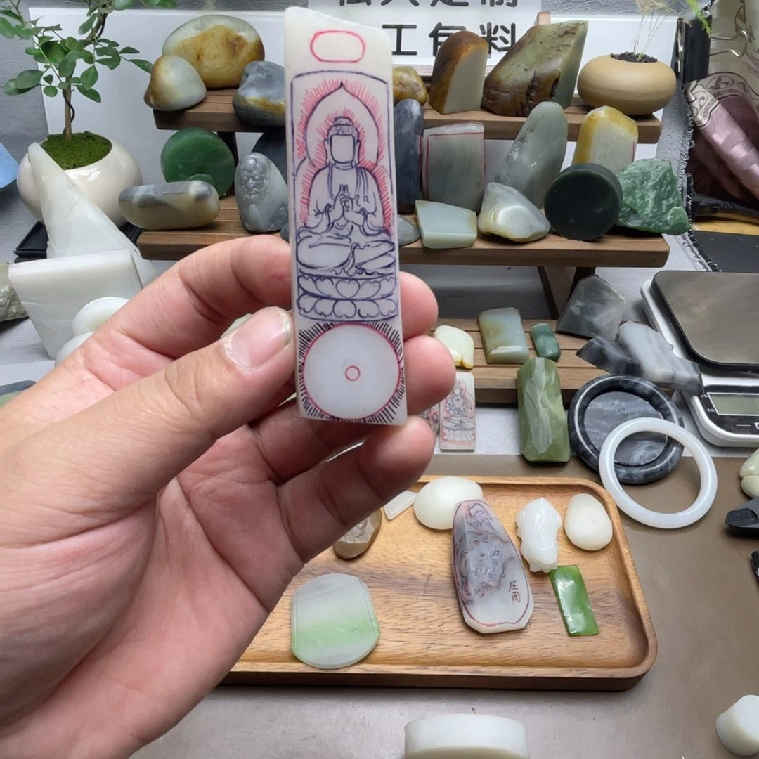 定制和田玉未镶嵌人物