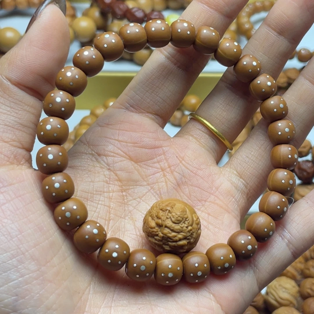 知***也猴头核桃吊坠全品8mm单面星辰璀璨大满贯