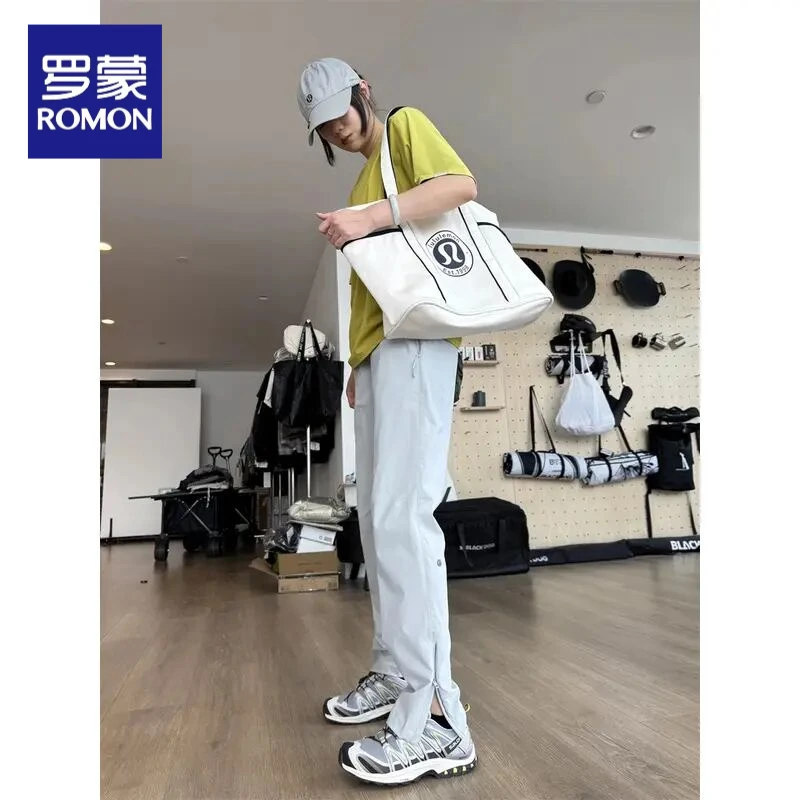 罗蒙机能拉链户外运动高弹裤百搭男女同款加绒加厚休闲裤秋冬