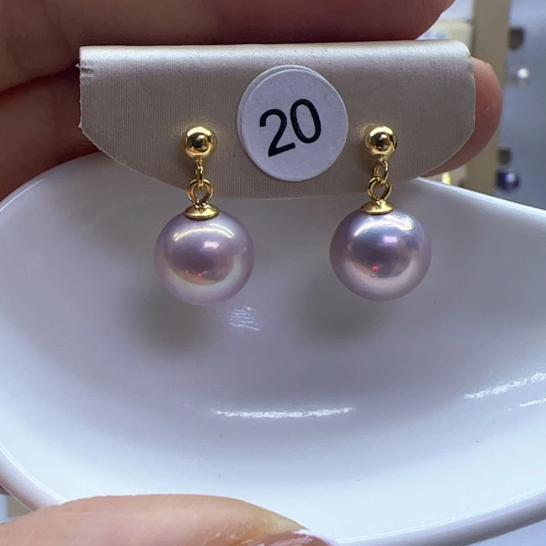 淡水珍珠耳饰银S925镶嵌