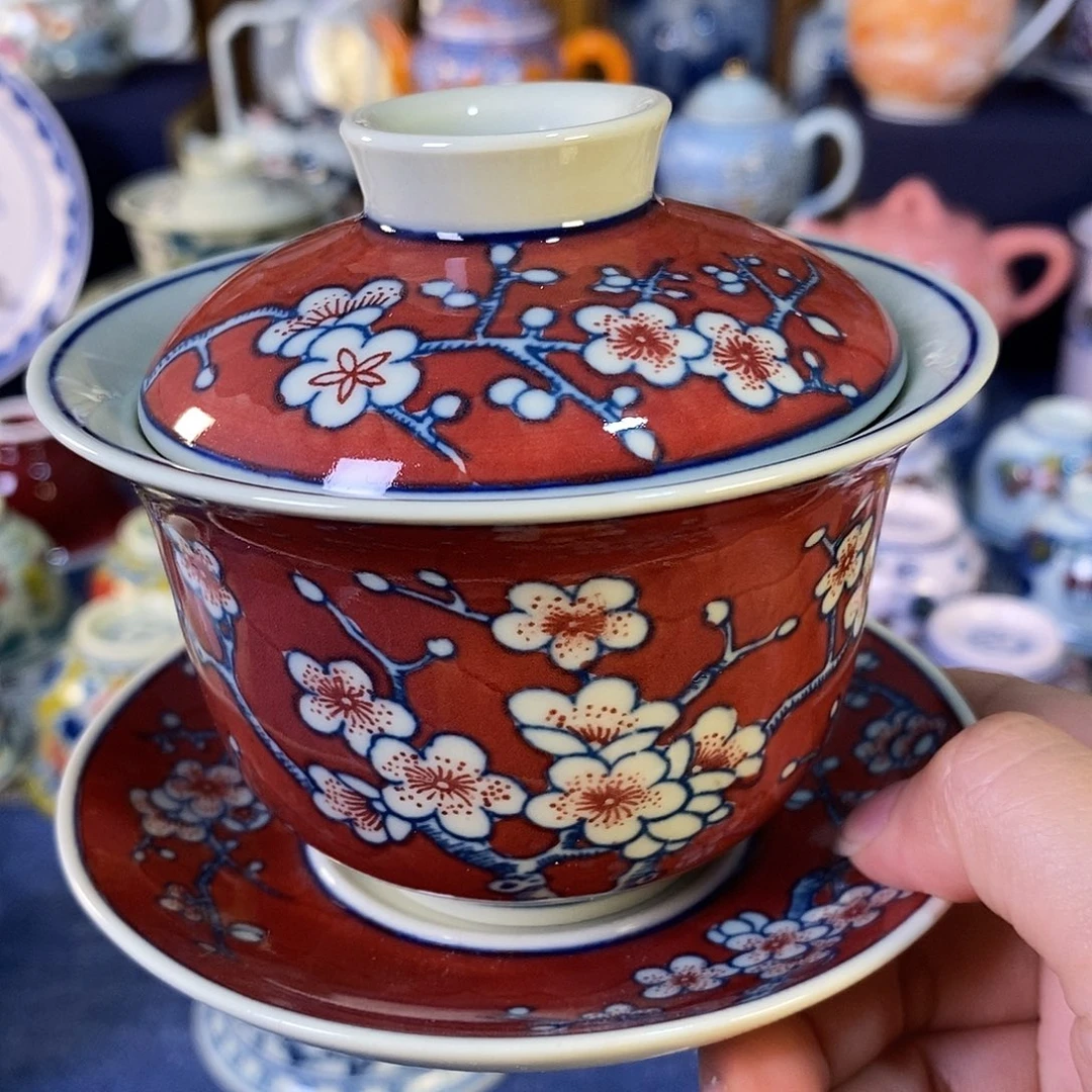 W***️瓷片景德镇陶瓷盖碗1个