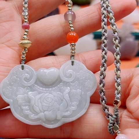 翡翠颈饰未镶嵌多样性发货一件