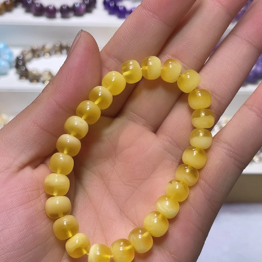 蜜蜡手链未镶嵌老*蜜蜡