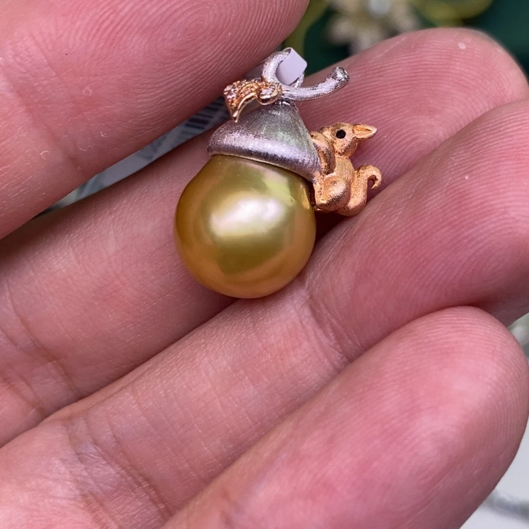 颈饰银S925镶嵌海水珍珠