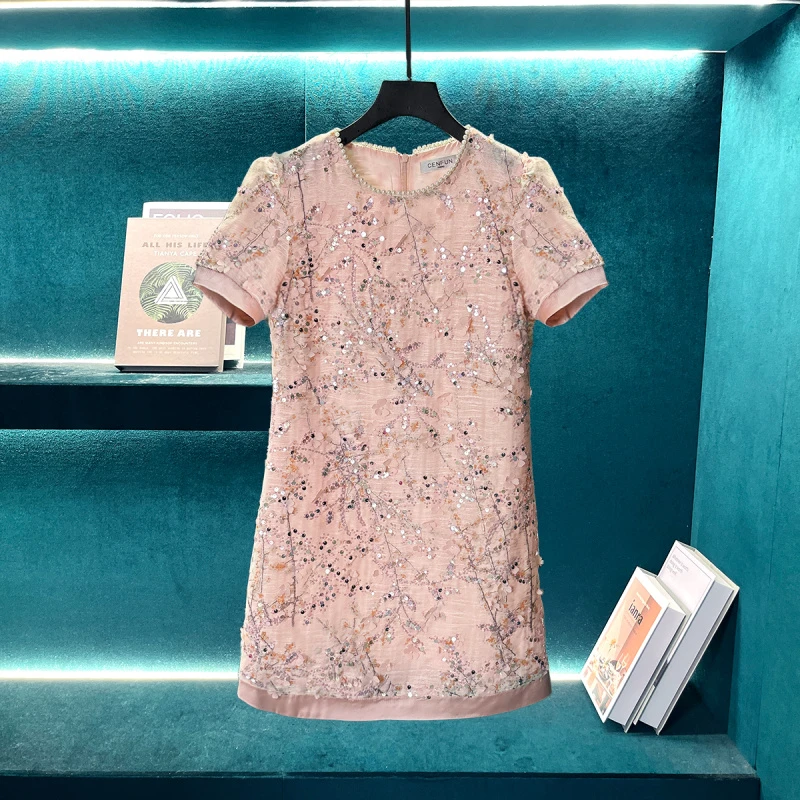 【CENFUN】连衣裙气质长款修身印花设计师优雅E021225