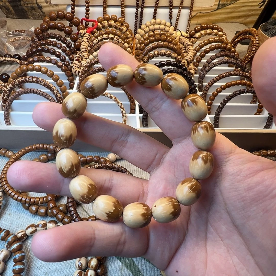 紫金鼠手串半山半水枣珠