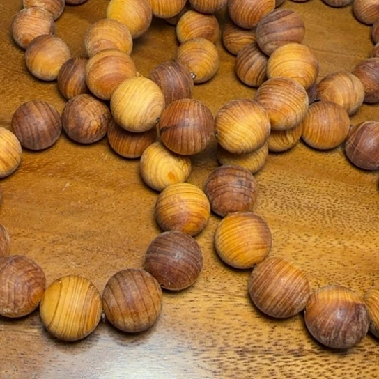 柏木（崖柏）全陈化老料2.0毛珠串