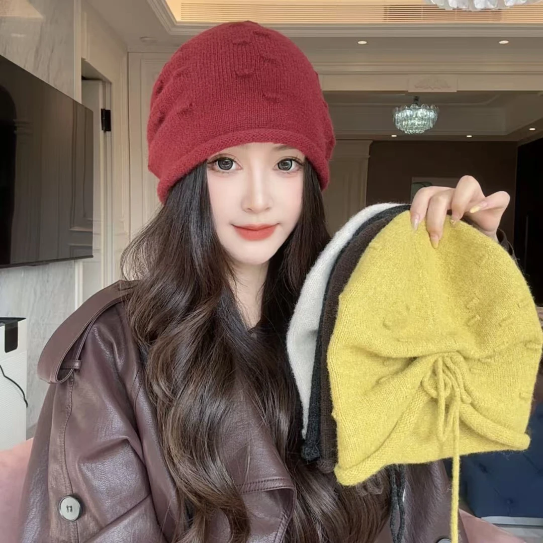 羊毛卷边堆堆帽包邮帽韩版宽松弹力冷帽柔软帽女包头帽