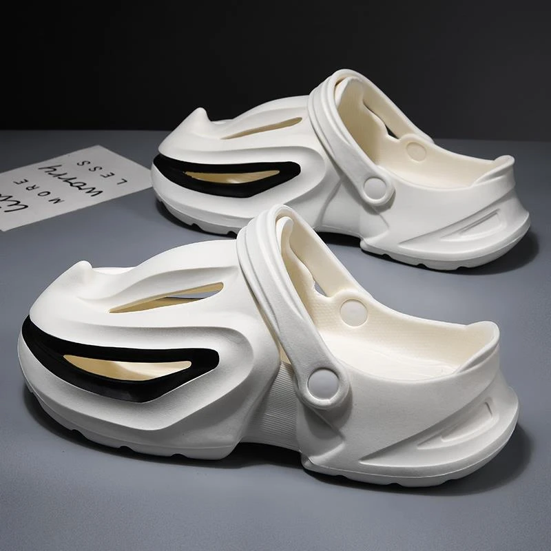 HKHY洞洞鞋男款夏季外穿透气凉鞋防滑厚底沙滩户外踩屎感男士凉鞋