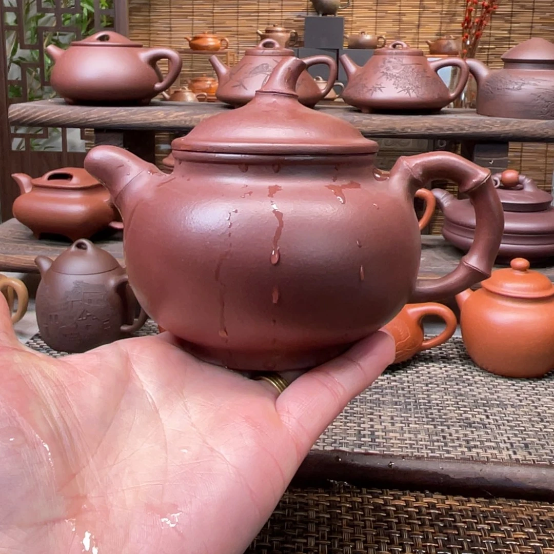 紫砂茶壶宜兴原矿紫砂手工制300全