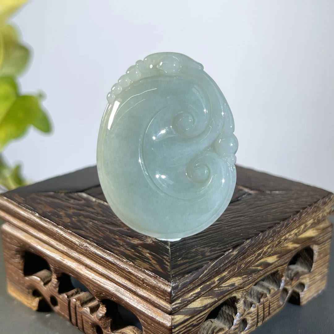 JCA23-37 天然缅甸A货翡翠  如意