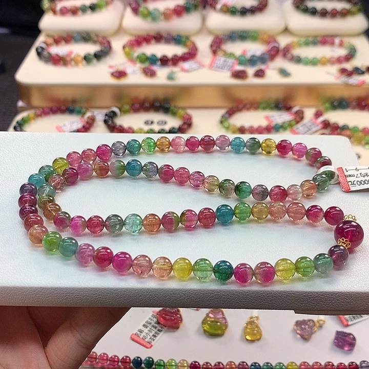 碧玺手链未镶嵌7/西瓜。