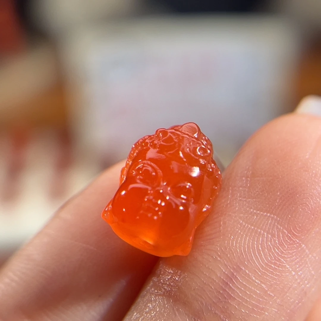 南红玛瑙未镶嵌宝宝佛 11.1x8.6mm