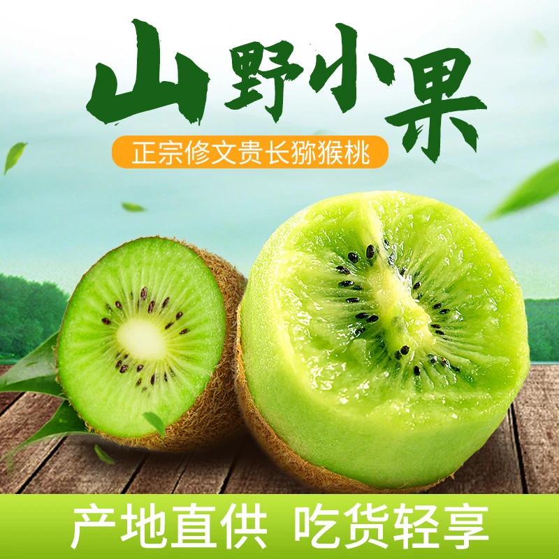 2025新鲜果季贵州修文贵长猕猴桃绿心果园直发酸甜多汁