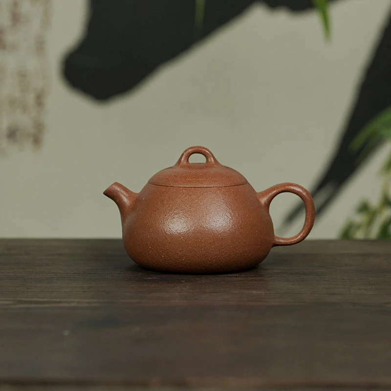 【东瓢】 原矿降坡泥 140cc 手工制作 内推孔  宜兴紫砂壶