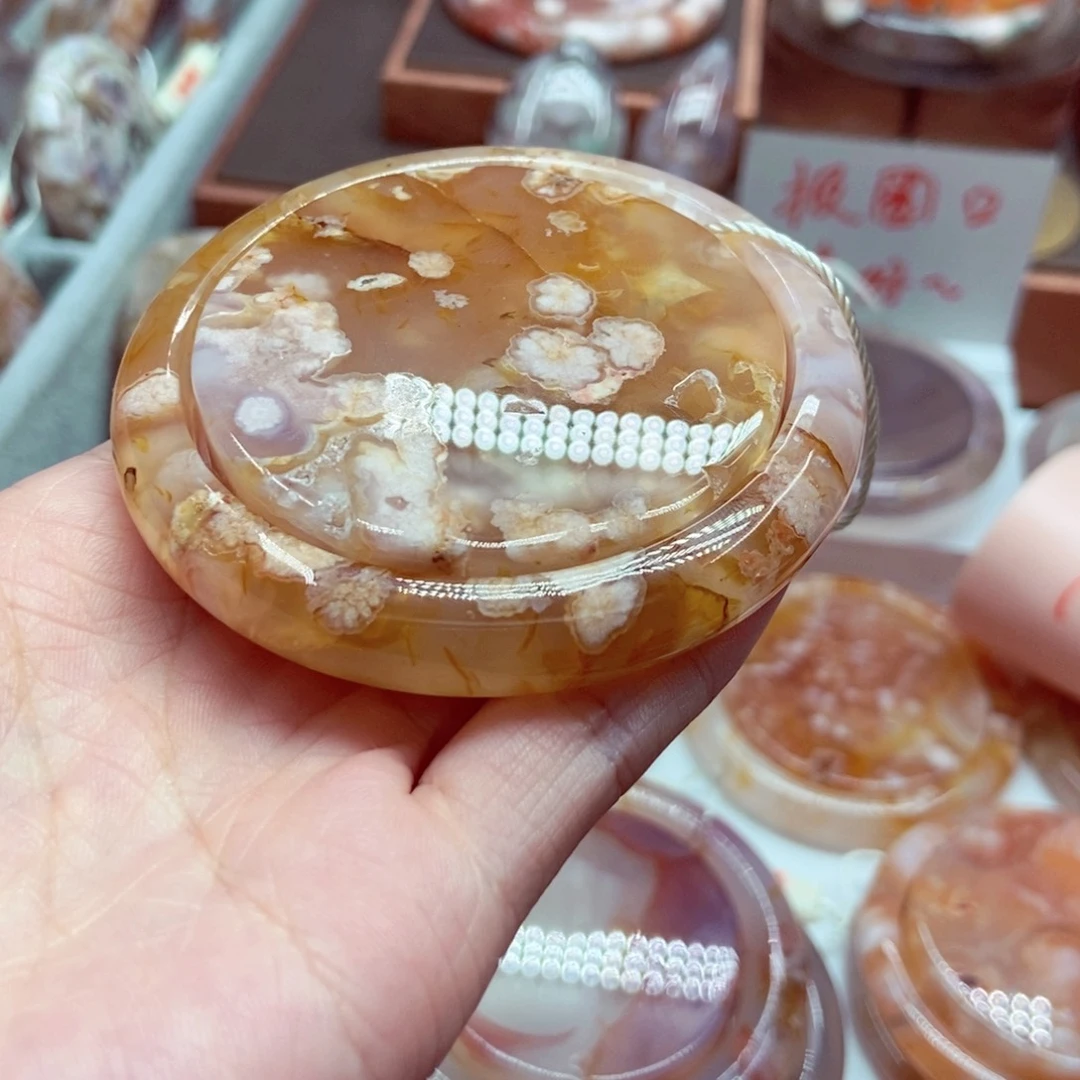 玛瑙/玉髓手镯未镶嵌烤**鸭