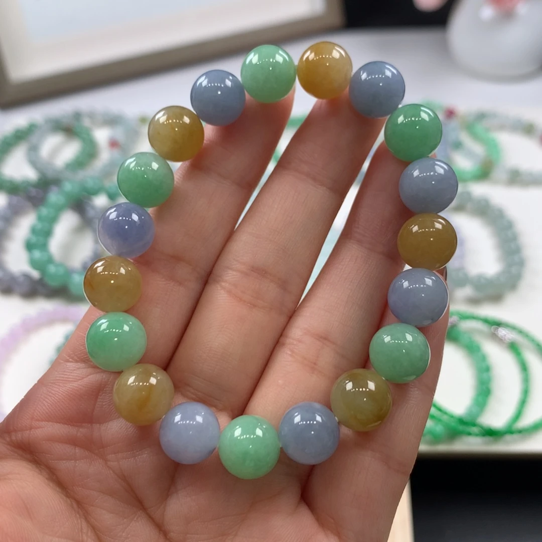 翡翠未镶嵌手链9.9mm