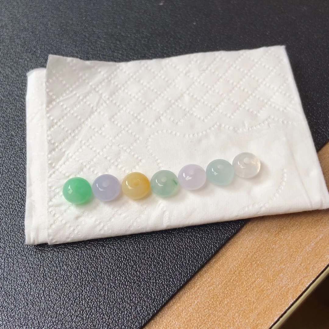 翡翠散珠7****1马卡龙卡7鼓珠