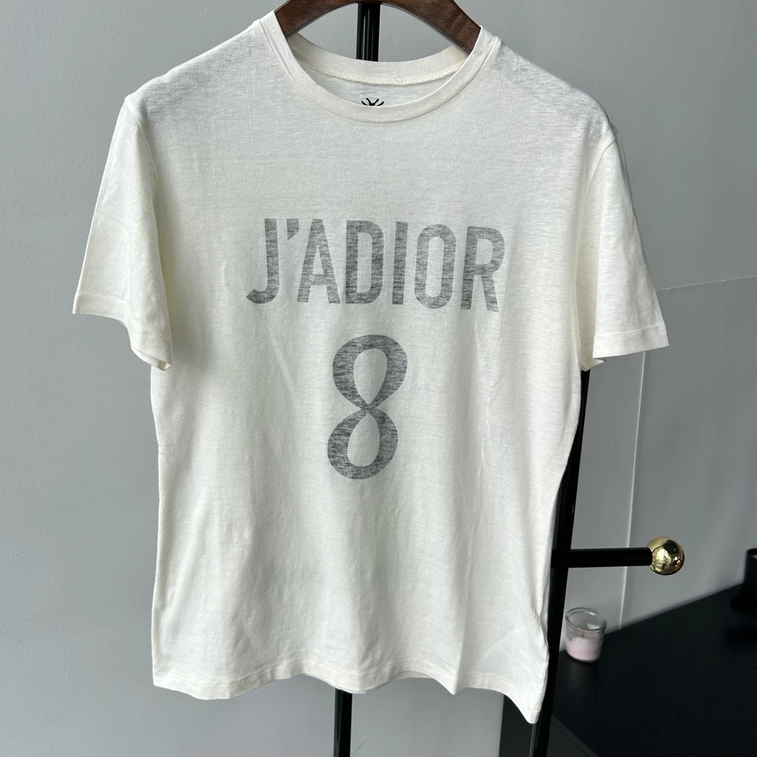 99新 DIOR/迪奥  J'Adior 8字母Logo印花女款短袖t恤 XS码