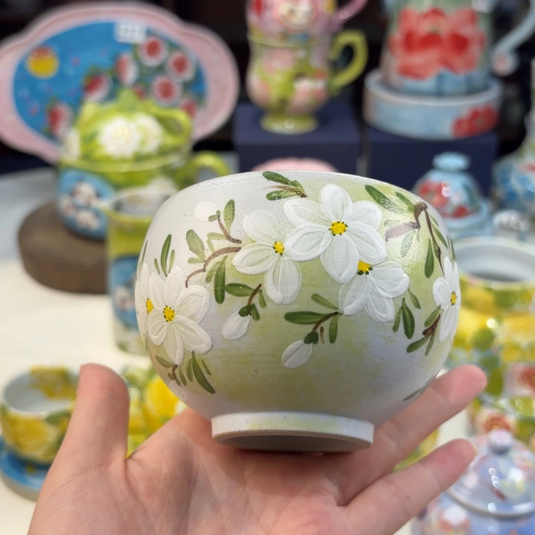 景德镇手绘高温釉下彩陶瓷茶具