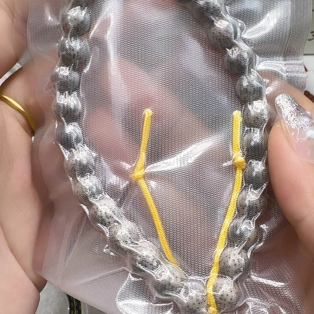 星月菩提手串14高端黑灰星月菩提糖豆手持0.9