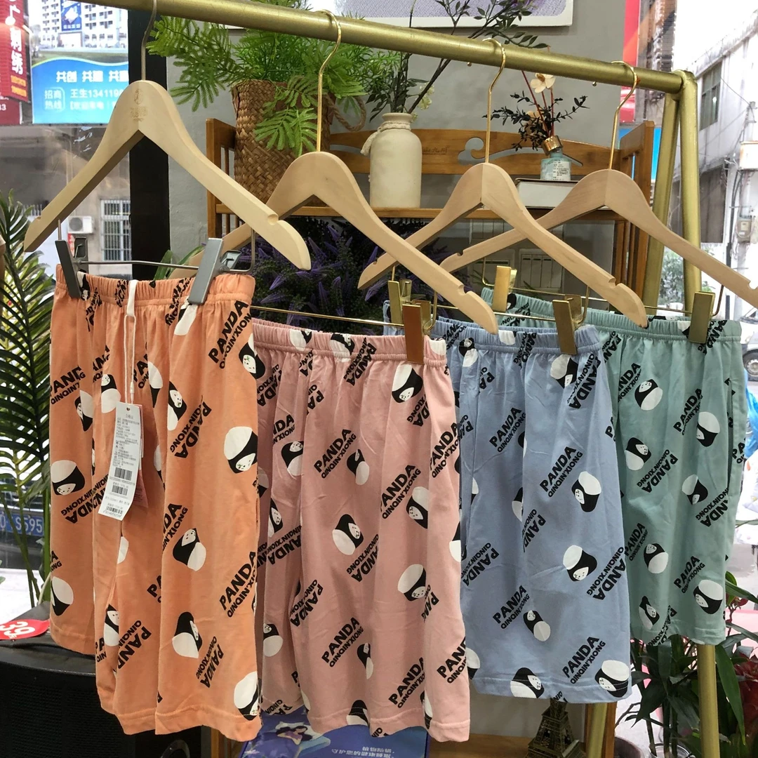 夏季卡通印染男女短裤薄款睡裤家居裤宽松居家休闲透气舒适