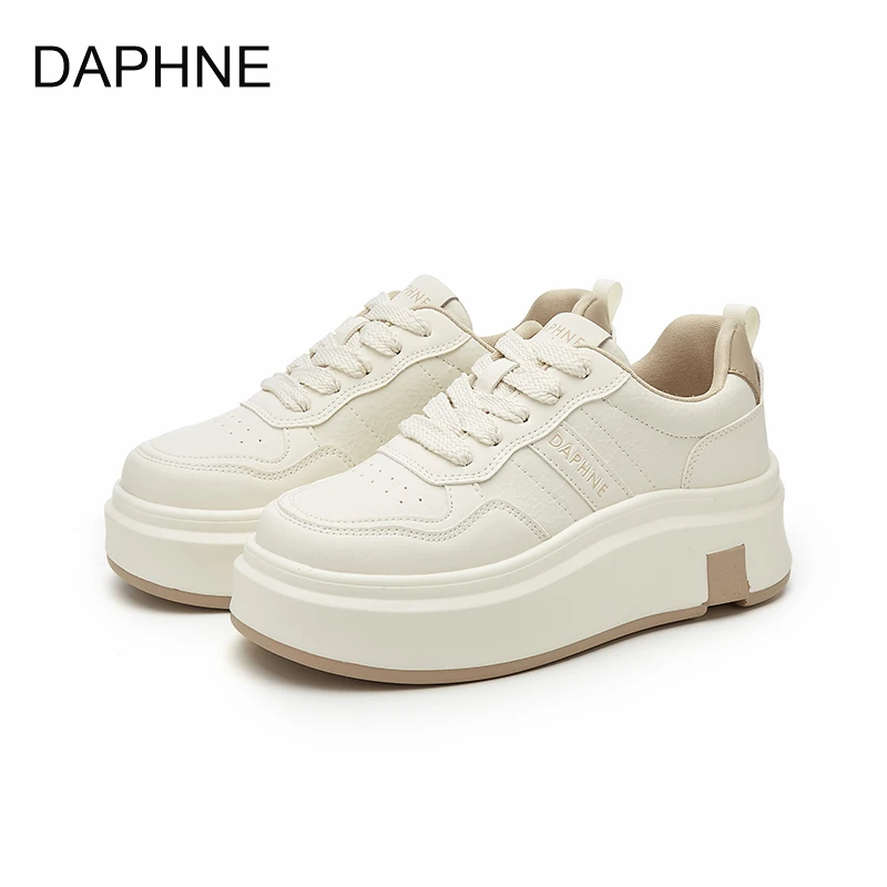 Daphne达芙妮小白鞋女2025新款鞋女款轻便休闲运动鞋厚底板鞋女款