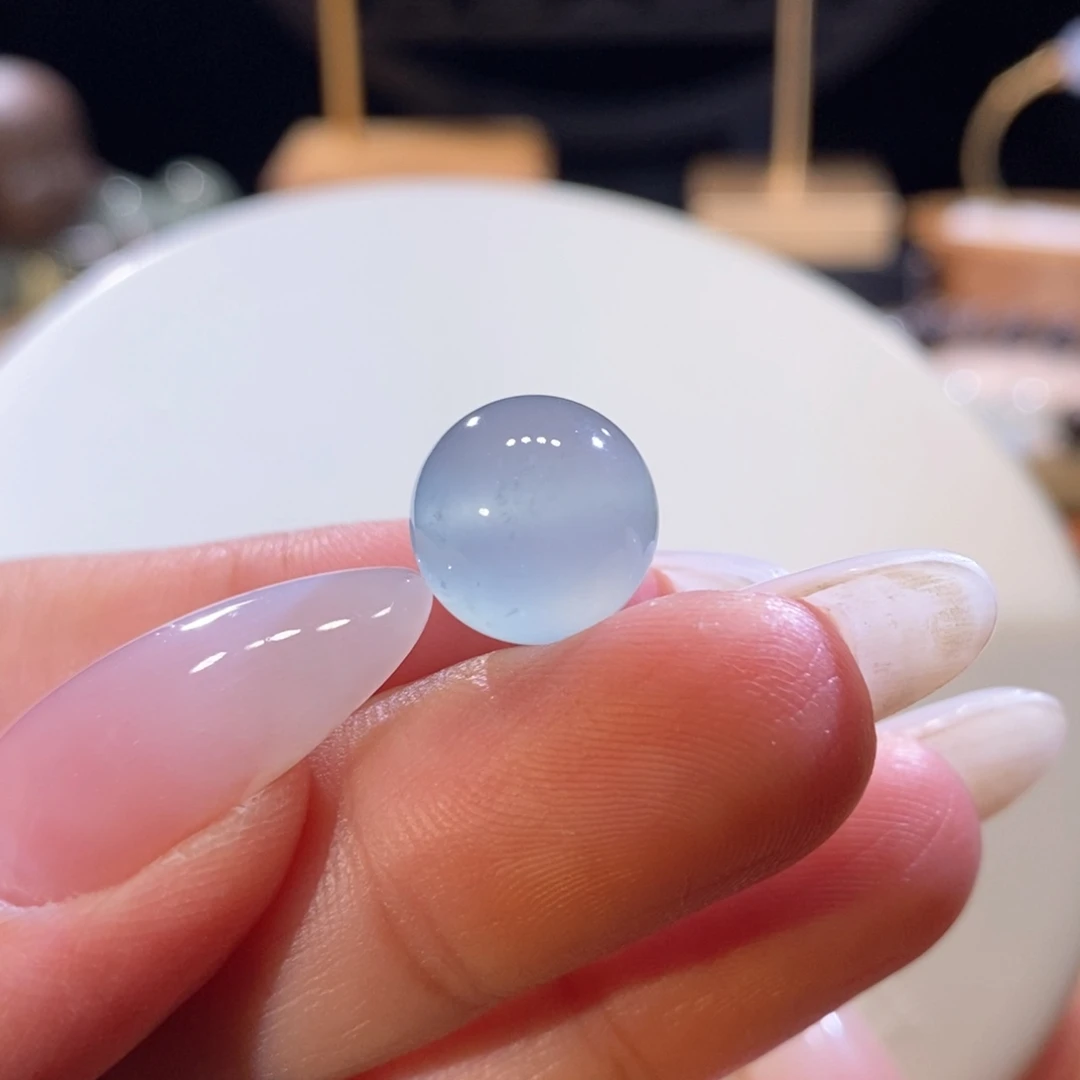 翡翠未镶嵌吊坠(不含链)翡翠冰晴蓝珠卡12.4m