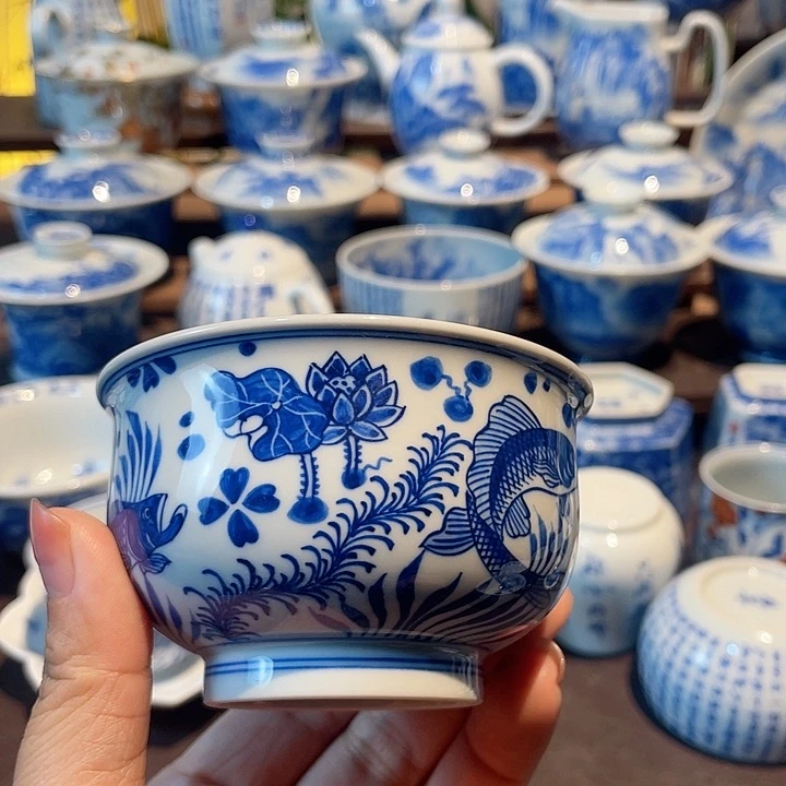 鱼藻内绘主人杯子主人杯